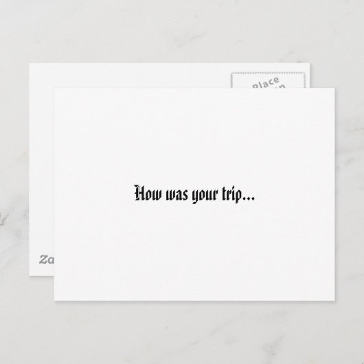 Wie war Ihre Reise? Postkarte (Vorne/Hinten)