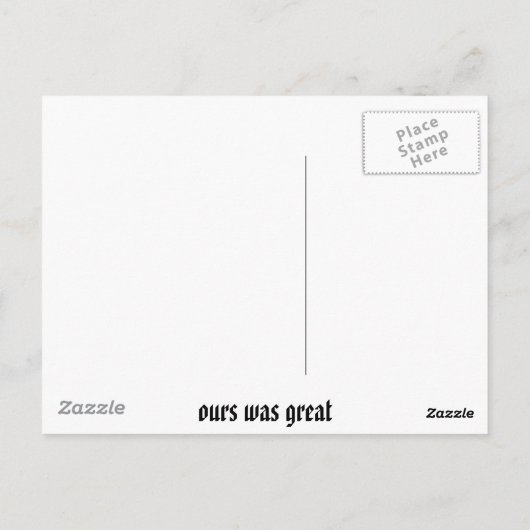 Wie war Ihre Reise? Postkarte (Rückseite)