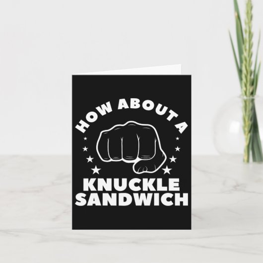 Wie wäre es mit einem Knuckle Sandwich Boxer 2 Karte (Vorderseite)