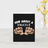 Wie wäre es mit einem Knuckle Sandwich - Boxfaustk Karte (Gelbe Blume)