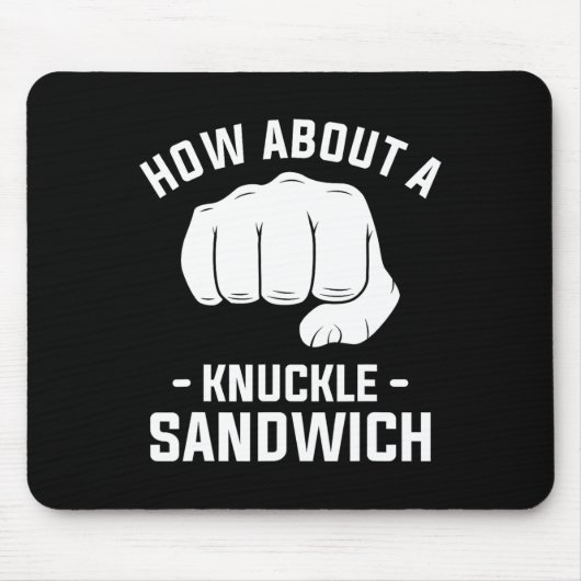 Wie wäre es mit einem Knuckle Sandwich Boxing Boxe Mousepad (Vorne)