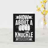 Wie wäre es mit einem Knuckle Sandwich? Karte (Gelbe Blume)