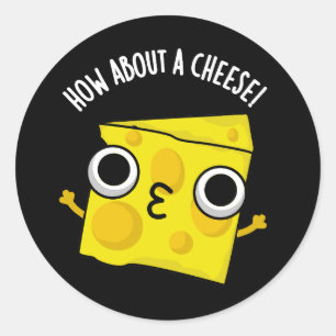 Wie wäre es mit einem lustigen Käse-Kuss-Puns Dark Runder Aufkleber