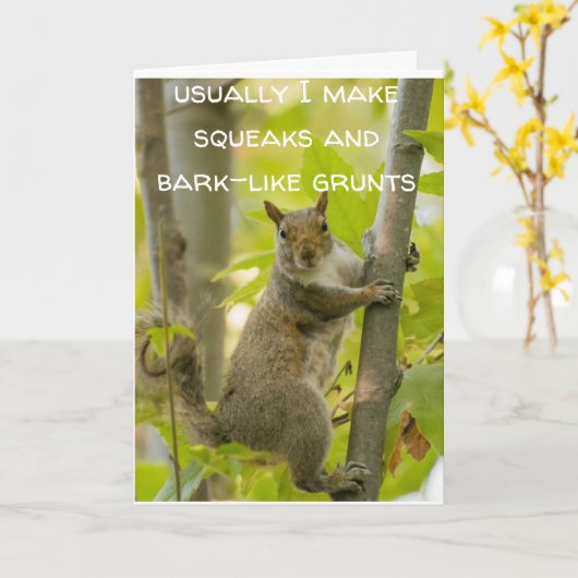 WIE WÄRE ES MIT EINEM "TALKING SQUIRREL" FÜR IHREN KARTE (Gelbe Blume)
