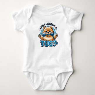 Wie wäre es mit einem Tug - Spitz Hund? Baby Strampler