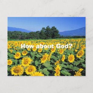 Wie wäre es mit Gott? Postkarte