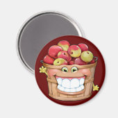 Wie wäre es mit ihnen Äpfel? Glückliche Äpfel! Magnet (Vorderseite/Rückseite)