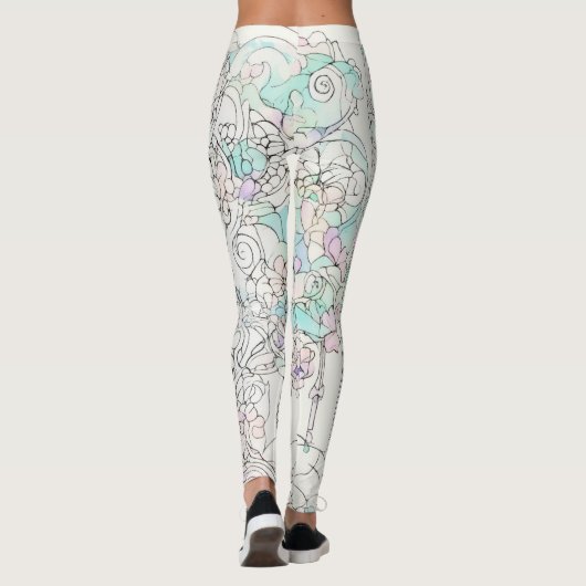 Wie wäre es mit "Leuchtende Threads: Strahlung in  Leggings (Rückseite)