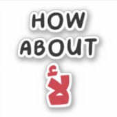 Wie wäre es mit Nein in arabischen, sonnigen arabi Aufkleber (Vorderseite)