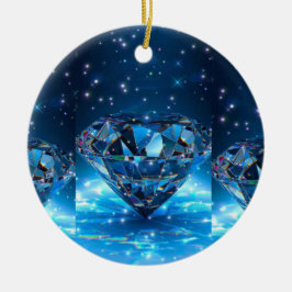 Wie wäre es mit "Sapphire Brillianz: Blue Diamond Keramik Ornament