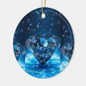 Wie wäre es mit "Sapphire Brillianz: Blue Diamond  Keramik Ornament (Links)