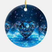 Wie wäre es mit "Sapphire Brillianz: Blue Diamond  Keramik Ornament (Hinten)