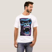 Wie wäre es mit "Wilder Roar": Gorilla Open Mouth T-Shirt (Vorne ganz)