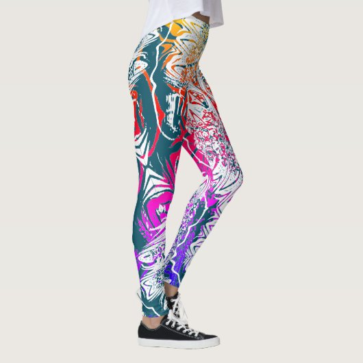 Wie Wasser Abstrakte Computerkunst Leggings (Rechts)