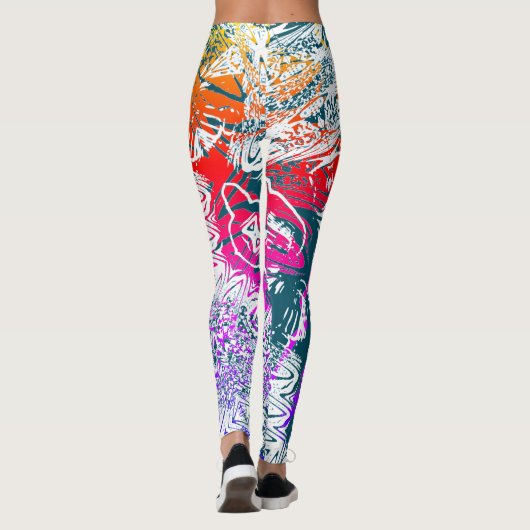 Wie Wasser Abstrakte Computerkunst Leggings (Rückseite)
