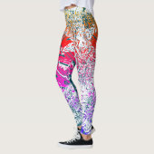 Wie Wasser Abstrakte Computerkunst Leggings (Links)