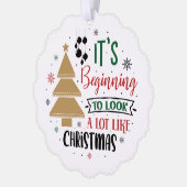 Wie Weihnachten aussehen Ornament Karte (Links)