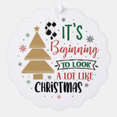 Wie Weihnachten aussehen Ornament Karte (Vorderseite)