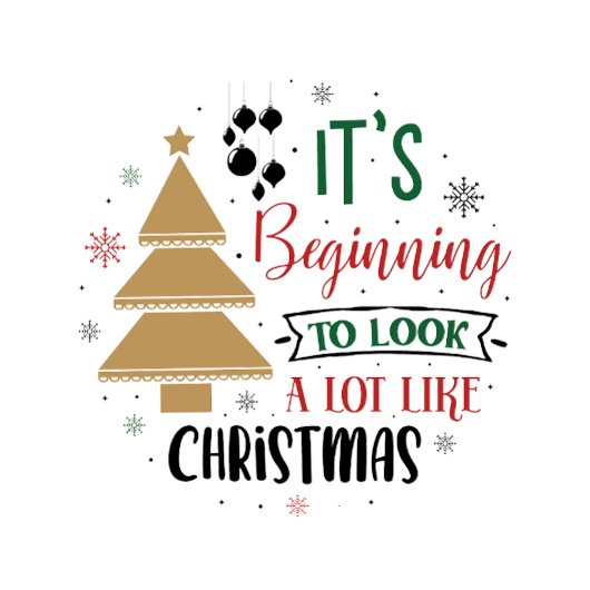 Wie Weihnachten aussehen Ornament Karte