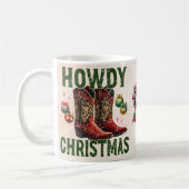 Wie Weihnachten Cowboy Boot Western Xmas Green Red Kaffeetasse (Links)