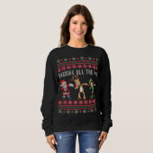 Wie Weihnachten-Rentier-Elf Ugly Xmas zu trotzen Sweatshirt (Vorne ganz)