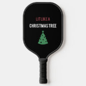 wie Weihnachtsbaum-Weihnachten beleuchtet Pickleball Schläger (Vorderseite)