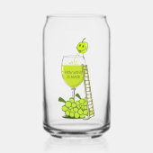 Wie Wein entsteht Funny Illustration Green Dosenglas (Vorderseite)