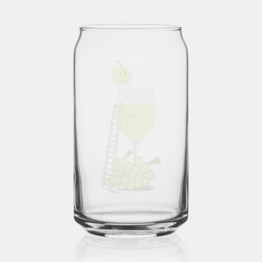 Wie Wein entsteht Funny Illustration Green Dosenglas (Rückseite)