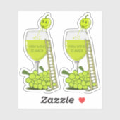 Wie Wein zu einer sonnigen Contour-Schnittwunde wi Aufkleber (Blatt)