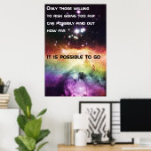 Wie weit es möglich ist, Poster zu gehen (Heimbüro)