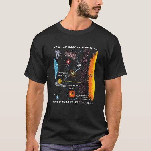 Wie weit in der Zeit James Webb Telescope sieht T-Shirt (Vorderseite)