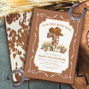 Wie westlich war One Cowboy Birthday Party Einladung