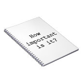 Wie wichtig ist es Slogan Quote Typografie Notizblock (Rechte Seite)