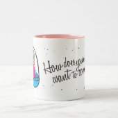 Wie will Ihr Traum, um hereinzukommen? Zweifarbige Tasse (Mittel)
