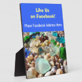 Wie wir auf Facebook Counter Sign Plaque Brauch Fotoplatte (Seite)