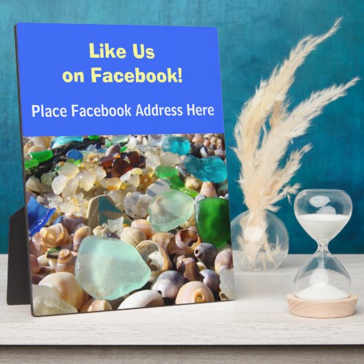 Wie wir auf Facebook Counter Sign Plaque Brauch Fotoplatte (Seite)