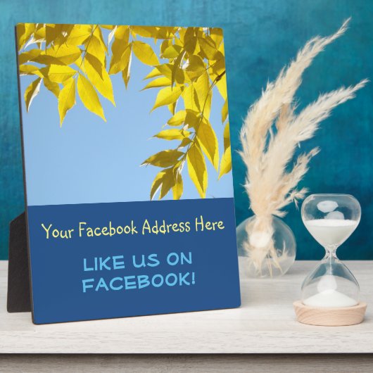 Wie wir auf Facebook Plakatmarke Autumn Fotoplatte (Seite)