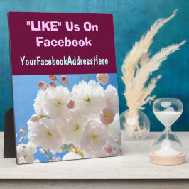 WIE wir auf Facebook Plaque signalisiert Frühjahrs Fotoplatte