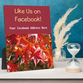 Wie wir auf Facebook-Zähler Sign Plaque Herbst Fotoplatte