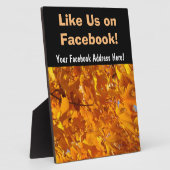 Wie wir auf Facebook Zeichen Counter Plaque Blätte Fotoplatte (Seite)