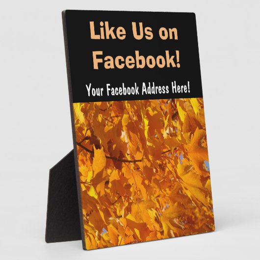 Wie wir auf Facebook Zeichen Counter Plaque Blätte Fotoplatte (Seite)