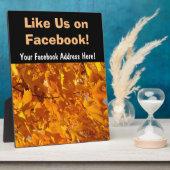 Wie wir auf Facebook Zeichen Counter Plaque Blätte Fotoplatte (Seite)