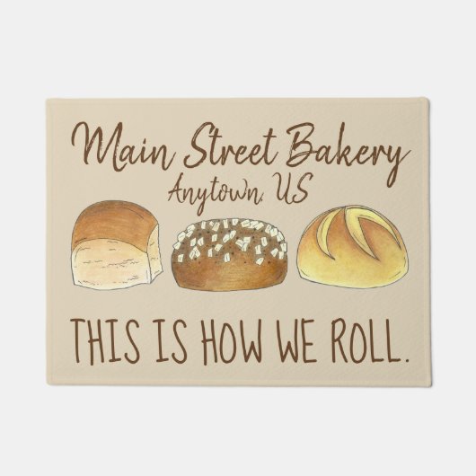 Wie wir Brötchen Brötchen Bäckerei Restaurant Fein Fußmatte (Vorderseite)
