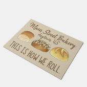 Wie wir Brötchen Brötchen Bäckerei Restaurant Fein Fußmatte (Schrägansicht)