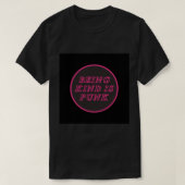 wie wir freundlich sind, punk-rosa Button T-Shirt (Design vorne)