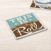 Wie wir rollen rechteckiger pappuntersetzer (angewinkelt)