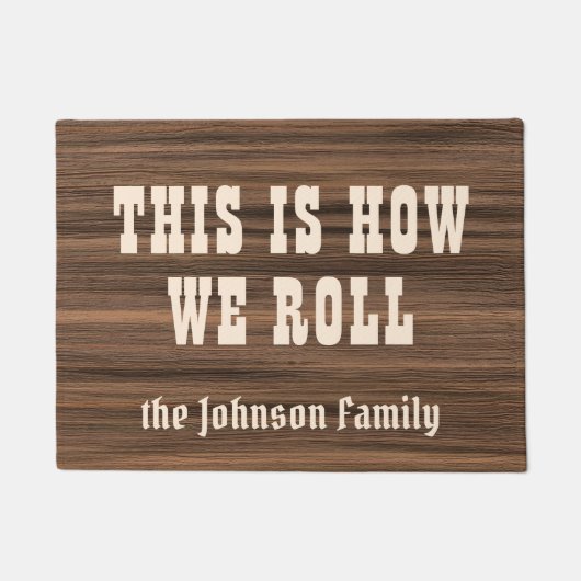 Wie wir rustikale hölzerne Gewohnheit Fußmatte (Vorderseite)