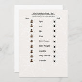 Wie wird Baby aussehen? Halloween-Kinderdusche Einladung (Vorne/Hinten)