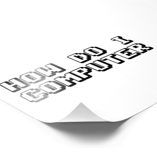 Wie wird Computer ausgeführt? Fotodruck (Ecke)