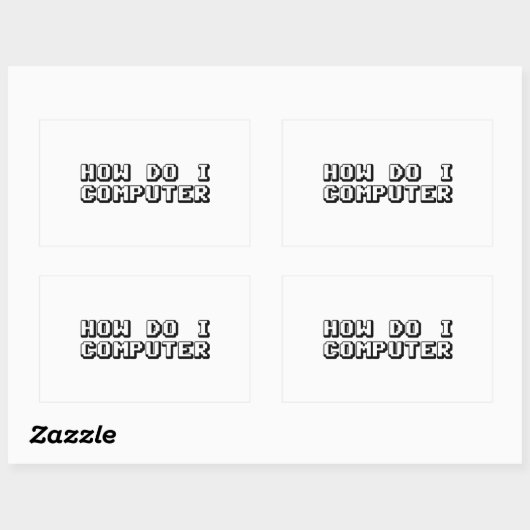 Wie wird Computer ausgeführt? Rechteckiger Aufkleber (Blatt)